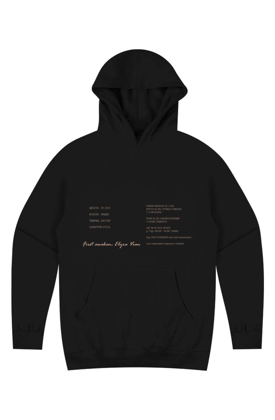 DT3019–D .Hoodie- Temporal Edition-D. 
